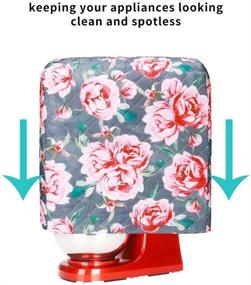 img 1 attached to Protect and Beautify Your Stand Mixer with a Flower Print Kitchenaid Mixer Cover: Fits 6-8 Quart Kitchenaid/Hamilton Mixers - Compatible with All Tilt Head Bowl Lift Models (Y03)