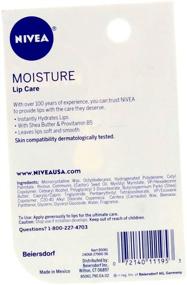 img 2 attached to NIVEA A Kiss of Moisture Lip 👄 Balm Essential Care 0.17 oz (Pack of 4)