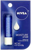 nivea a kiss of moisture lip 👄 balm essential care 0.17 oz (pack of 4) logo