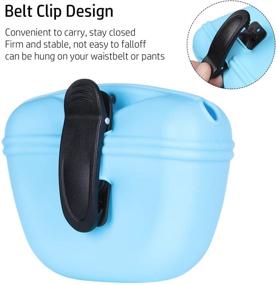 img 1 attached to 🐾 3-Piece Silicone Dog Treat Pouch Training Pet Puppy Bag with Clip for Belt - Pocket Snack Holder for Dog Walking