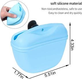 img 2 attached to 🐾 3-Piece Silicone Dog Treat Pouch Training Pet Puppy Bag with Clip for Belt - Pocket Snack Holder for Dog Walking