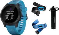 garmin forerunner 945 premium gps running/triathlon smartwatch with included wearable4u power pack bundle (blue логотип