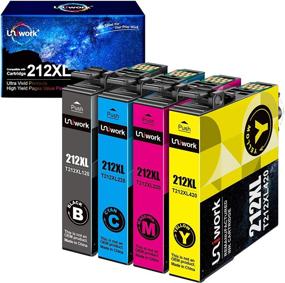 img 4 attached to Uniwork Remanufactured Ink Cartridge Replacement for Epson 212XL 212 XL T212XL T212 - 4 Pack (Black, Cyan, Magenta, Yellow) - Compatible with XP-4100 XP-4105 WF-2830 WF-2850 Printer