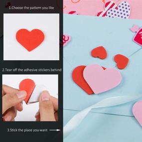img 2 attached to 💖 Cosweet 900 Pieces Foam Heart Stickers: Assorted Sizes for Valentine's Day and Mother's Day Crafts, Cards, Scrapbooking, and Decorations