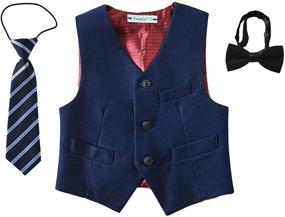 img 4 attached to 👔 Tuxedo Dress with Bowtie for Boys - Yuanlu Piece, Clothing, Suits & Sport Coats