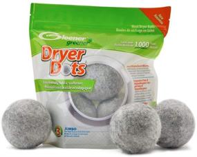 img 4 attached to 🧦 Gleener Dryer Dots Extra Large Wool Dryer Balls, Natural Eco-Friendly Fabric Softener 3-Pack (Heather Grey)