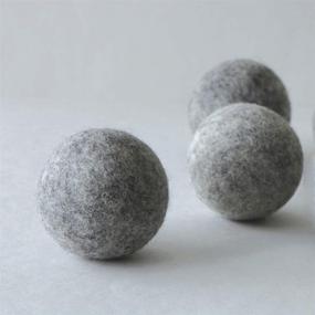 img 3 attached to 🧦 Gleener Dryer Dots Extra Large Wool Dryer Balls, Natural Eco-Friendly Fabric Softener 3-Pack (Heather Grey)