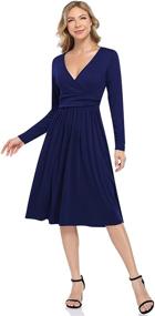 img 1 attached to MISSKY Casual Sleeve Dresses Pockets Women's Clothing