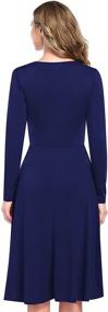 img 2 attached to MISSKY Casual Sleeve Dresses Pockets Women's Clothing