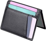 📇 slim card wallet for men, bifold card case organizer, front pocket minimalist wallet, credit card holder logo