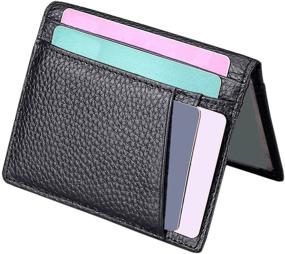 img 4 attached to 📇 Slim Card Wallet for Men, Bifold Card Case Organizer, Front Pocket Minimalist Wallet, Credit Card Holder