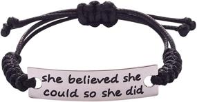 img 4 attached to BaubleStar Believed Bracelet Inspirational Bracelets
