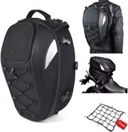 versatile dual-use waterproof motorcycle tail bag with bonus cargo net logo