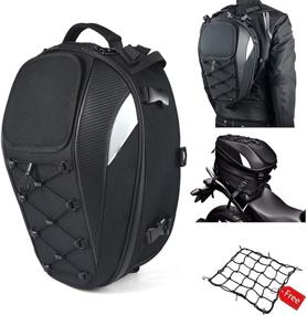 img 4 attached to Versatile Dual-Use Waterproof Motorcycle Tail Bag with Bonus Cargo Net