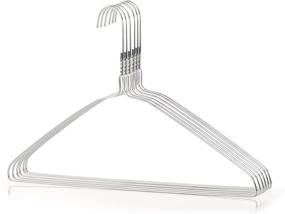 img 1 attached to HANGERWORLD 16-inch 13 Gauge Silver Metal Wire Clothes Hangers - 20 Pack for Clothes, Garments, and Coats