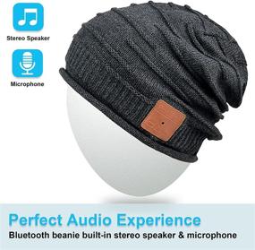 img 1 attached to 🧣 Winter Unisex Bluetooth Beanie Hat with Wireless Headphone Headset Earphone Stereo Speaker Mic - Ideal for Outdoor Sport, Skiing, Snowboarding, Skating, Hiking, Camping