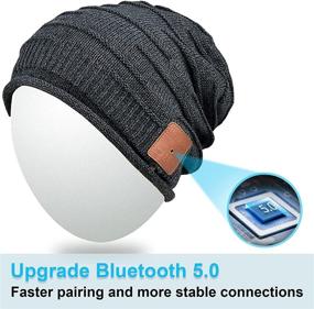 img 2 attached to 🧣 Winter Unisex Bluetooth Beanie Hat with Wireless Headphone Headset Earphone Stereo Speaker Mic - Ideal for Outdoor Sport, Skiing, Snowboarding, Skating, Hiking, Camping