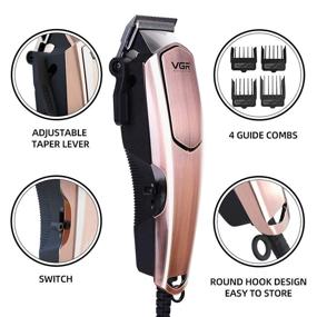 img 3 attached to Men's Hair Clippers Set - Professional Corded Hair Trimmer Kit, 10-Piece Adjustable Electric Haircut Package, Multipurpose Barber Clippers and Shaving Tools for Stylish Men's Hair