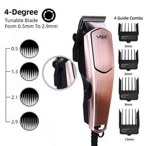 img 2 attached to Men's Hair Clippers Set - Professional Corded Hair Trimmer Kit, 10-Piece Adjustable Electric Haircut Package, Multipurpose Barber Clippers and Shaving Tools for Stylish Men's Hair