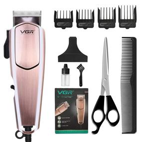 img 4 attached to Men's Hair Clippers Set - Professional Corded Hair Trimmer Kit, 10-Piece Adjustable Electric Haircut Package, Multipurpose Barber Clippers and Shaving Tools for Stylish Men's Hair