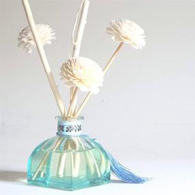 img 4 attached to 🍃 Luxurious MANIFICTOUCH Reed Diffuser Set: Lime Basil & Citrus Fragrance with Rattan Flowers - Indulge in Exquisite Scents for Your Home, Bathroom, or Office Decor