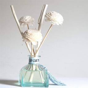 img 3 attached to 🍃 Luxurious MANIFICTOUCH Reed Diffuser Set: Lime Basil & Citrus Fragrance with Rattan Flowers - Indulge in Exquisite Scents for Your Home, Bathroom, or Office Decor