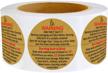 natural warning stickers container votives crafting logo