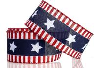 white stars stripes ribbon inches logo