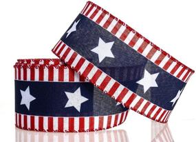 img 4 attached to White Stars Stripes Ribbon Inches