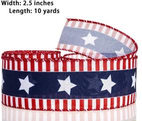 img 1 attached to White Stars Stripes Ribbon Inches