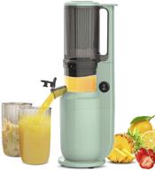 🍏 high juice yield small juicer extractor - easy to clean slow masticating juicer with reverse function, ox horn-like design thruster for juicing vegetables and fruits логотип