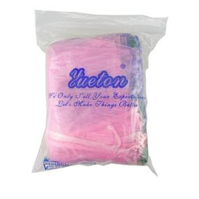 img 1 attached to 🎁 Yueton 100 Assorted Color Organza Drawstring Pouches for Candy, Jewelry, Party, Wedding Favors - 3.5W x 4.5L Inch