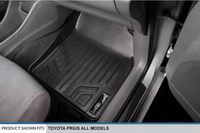 img 2 attached to Black MAXLINER Floor Mats 2 Row Liner Set for 2012-2015 Toyota Prius (excluding Prius V or C Models)