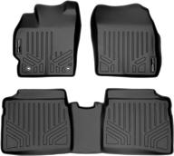 black maxliner floor mats 2 row liner set for 2012-2015 toyota prius (excluding prius v or c models) logo