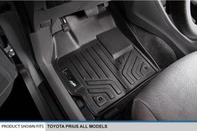 img 3 attached to Black MAXLINER Floor Mats 2 Row Liner Set for 2012-2015 Toyota Prius (excluding Prius V or C Models)