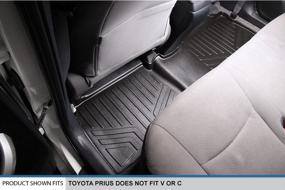 img 1 attached to Black MAXLINER Floor Mats 2 Row Liner Set for 2012-2015 Toyota Prius (excluding Prius V or C Models)