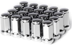 img 3 attached to 🔧 Premium Quality Circuit Performance 14x2.0 Chrome Closed End Bulge Acorn Lug Nuts - Set of 20 High-Grade Forged Steel Lugnuts with Cone Seat