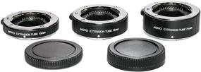 img 1 attached to 📷 Movo MT-SE47: Superior AF Chrome Macro Extension Tube Set for Sony E-Mount Mirrorless Cameras