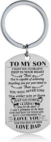 img 4 attached to 🎁 Inspirational Men's Accessories: Keychain for Birthday, Graduation, Christmas