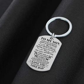 img 2 attached to 🎁 Inspirational Men's Accessories: Keychain for Birthday, Graduation, Christmas