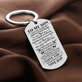 img 3 attached to 🎁 Inspirational Men's Accessories: Keychain for Birthday, Graduation, Christmas