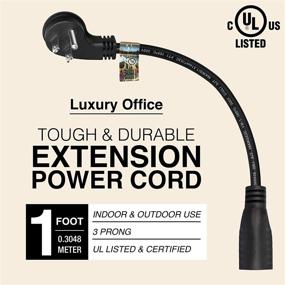 img 3 attached to Luxurious Foot Extension Cord with 💎 Enhanced Thickness: A Power Solution with Style