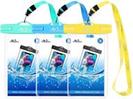 📱 moko waterproof phone pouch [3 pack]: ultimate protection for iphone 13/12/11 pro max, galaxy s21/s10/note 10 - underwater case with lanyard logo