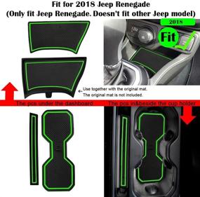 img 3 attached to Коврики для дверей Auovo для воротного отсека Renegade Accessories 2018 2019 2020 2021 вставки для держателей кубков в центральной консоли 18 шт. (зеленая отделка)