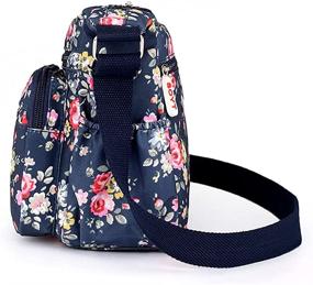 img 2 attached to 🌸 H HIKKER-LINK Women's Lightweight Floral Crossbody Purse Bags for Travel with Multi-Pockets