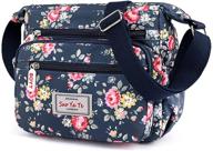 πΈ h hikker-link women's lightweight floral crossbody purse bags for travel with multi-pockets logo