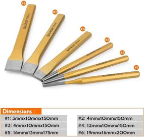 img 3 attached to Acrux7 6Pcs Cold Chisel Set