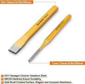 img 1 attached to Acrux7 6Pcs Cold Chisel Set