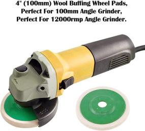 img 1 attached to Keadic 10-Piece 100mm Wool Felt Disc Polishing Buffing Wheel Pad with Bore Diameter