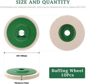 img 3 attached to Keadic 10-Piece 100mm Wool Felt Disc Polishing Buffing Wheel Pad with Bore Diameter